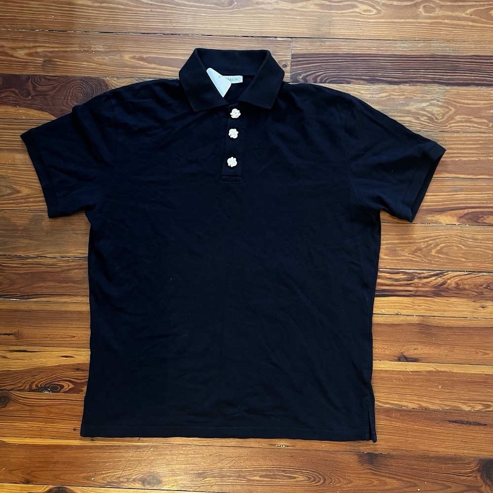 J.W. Anderson Knot Button Polo Shirt Black Small‎ Boutique Vintage+ Designer
